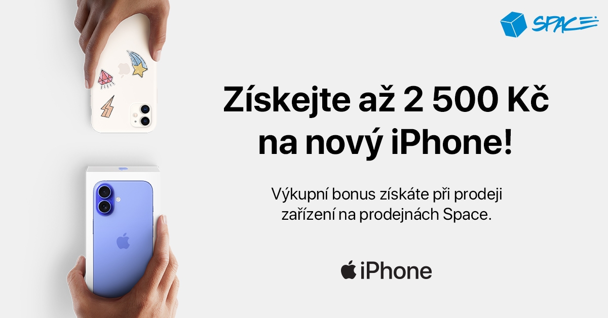 Získejte až 2 500 Kč na nový iPhone
