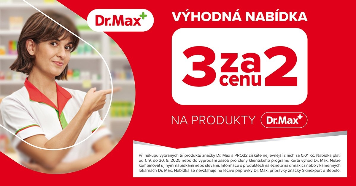 3 za 2 na produkty Dr. Max