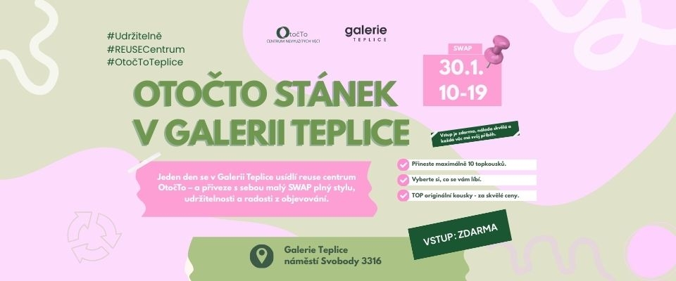 OtočTo stánek & SWAP v Galerii Teplice