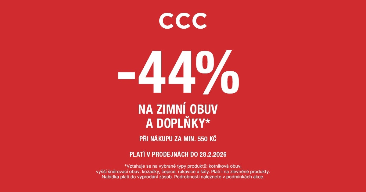Sleva -44 % na zimní obuv a doplňky