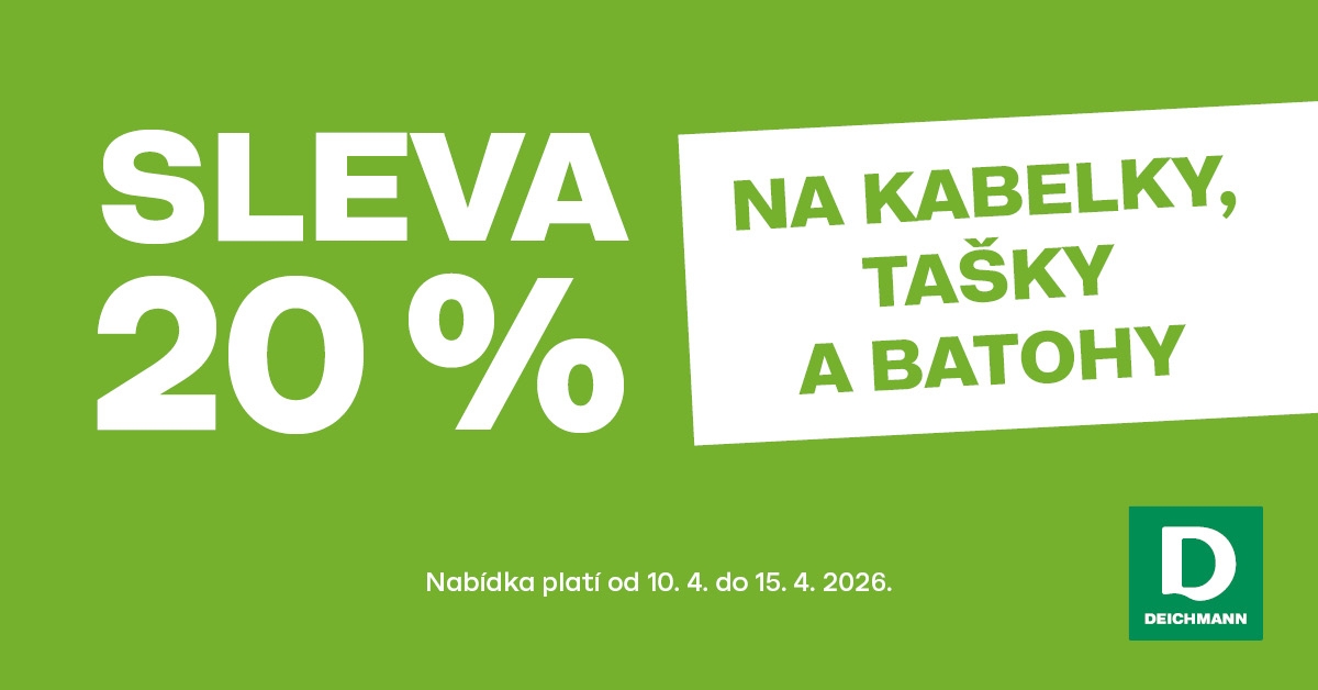 Sleva 20 % na kabelky, tašky a batohy