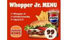 Whopper Jr. menu for 99 CZK