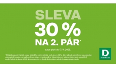 Sleva 30 % na 2. pár obuvi