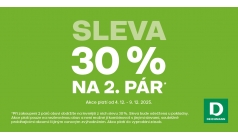 Sleva 30 % na 2. pár obuvi